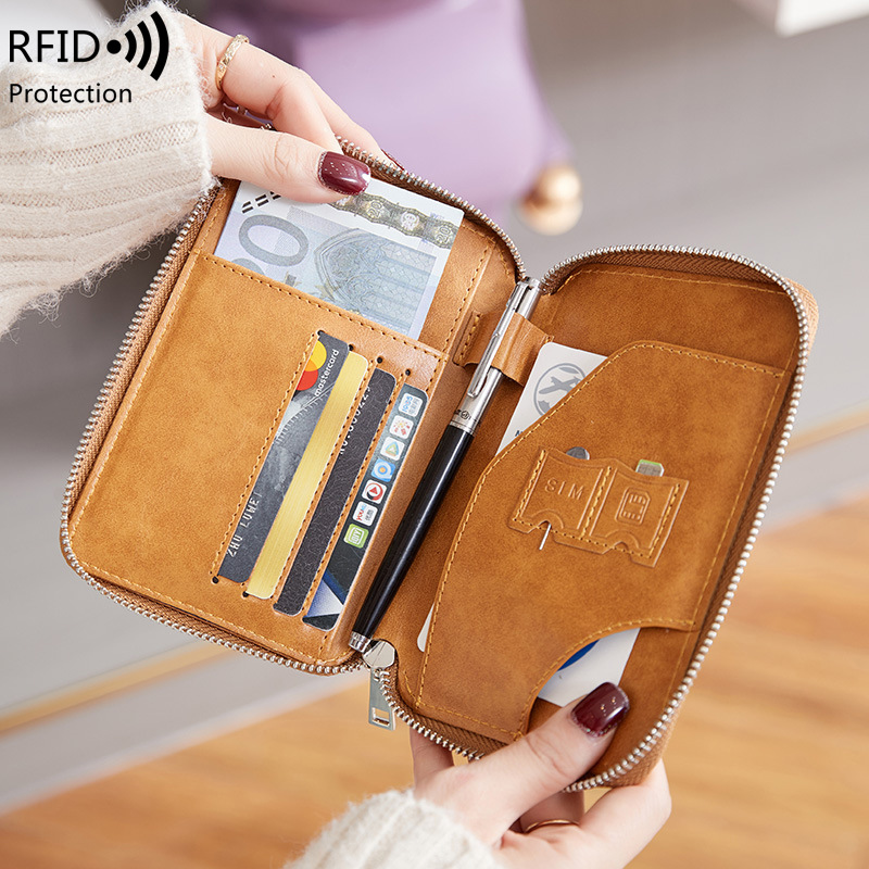 Travel Accessories Wallet - Minimalistischer und modischer RFID-Reisepasshalter, multifunktionales Reiseaccessoire