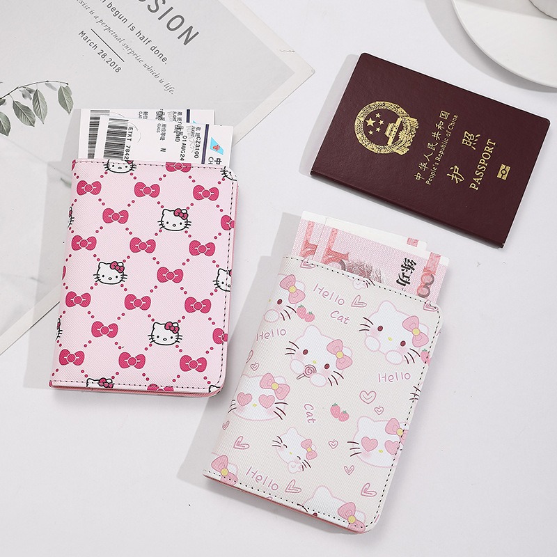 Travel Accessories India - Hello Kitty Reisepasshülle für Damen, PU-Leder,