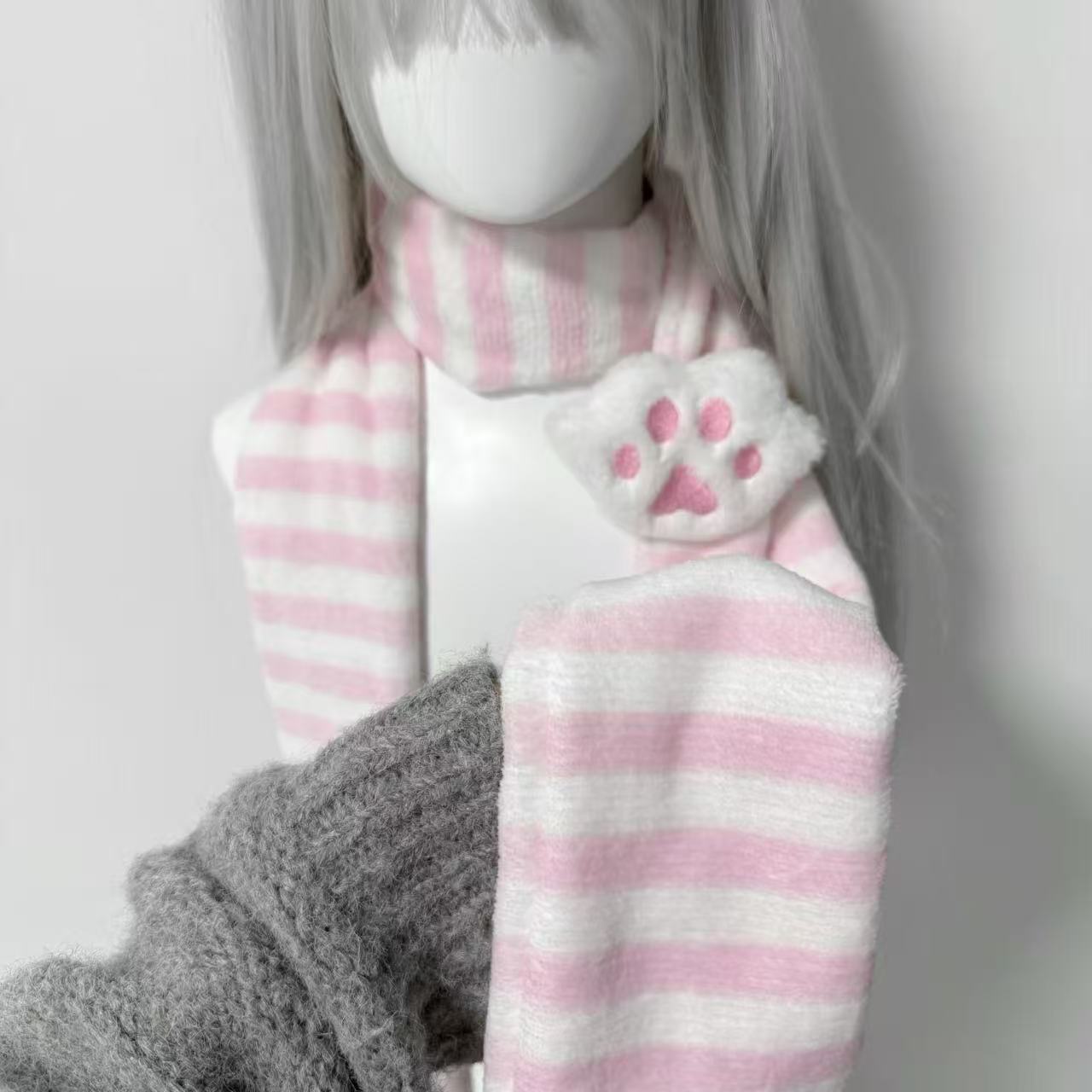 Kawaii Strickschal mit Katzenp – Travel Accessories Aesthetic Bewertung und Preis